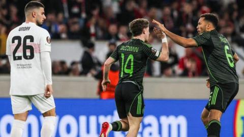 Luke McCowan celebrates