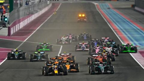 Formula 1 Drivers at the start of the 2024 Qatar grand prix