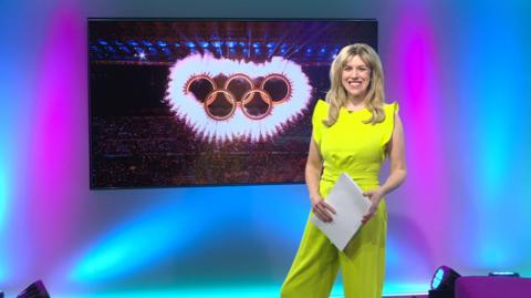 Jenny on the Newsround set