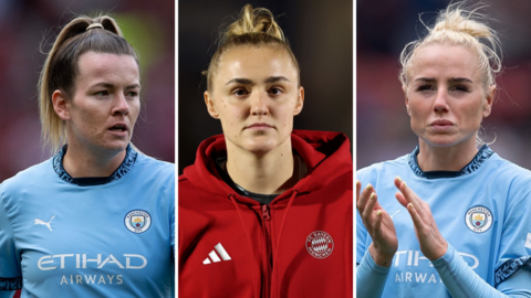 Lauren Hemp, Alex Greenwood and Georgia Stanway