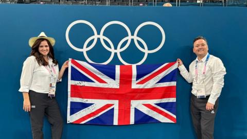 Andrew Jones with a colleague following the Paris Olympic Games 2024