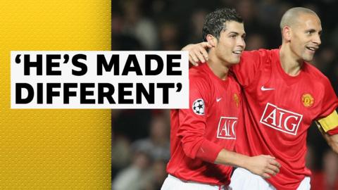 Cristiano Ronaldo and Rio Ferdinand