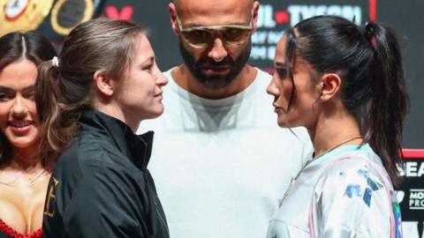 Katie Taylor faces off with Amanda Serrano