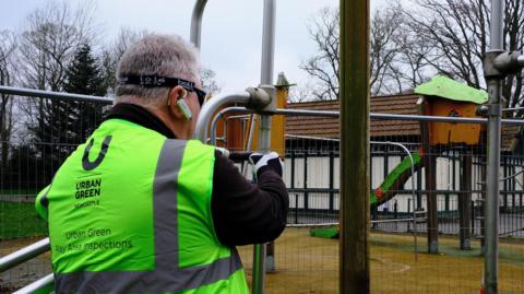 Work has begun to reopen popular pieces of play equipment in Leazes Park playground