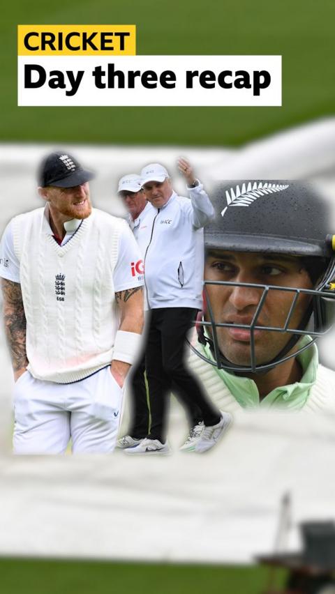 Ben Stokes, Rachin Ravindra, Adrian Holdstock, and Rod Tucker