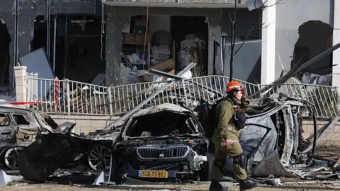 Israeli Home Front Command team members in south Israel