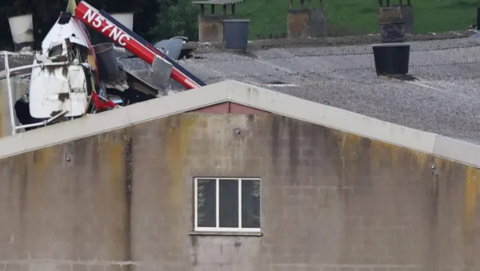 The scene of a helicopter crash in County Westmeath on Tuesday