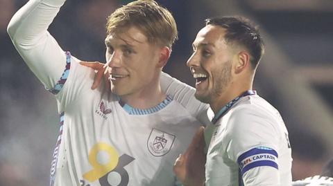 Burnley celebrate a goal