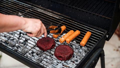 Plant-based sausages and burgers