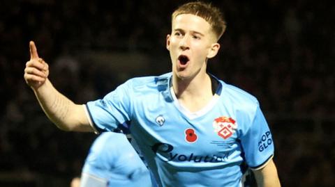 Luca Miller scored for Kettering against Northampton in the FA Cup