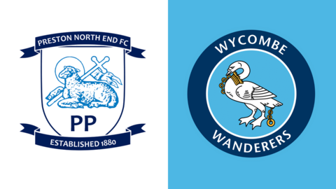 Preston North End and Wycombe Wanderers club badges