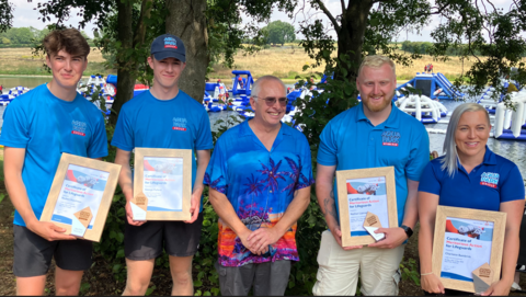 Dave Francis with Aqua Park lifeguards 