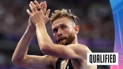 Watch as Team GB's Josh Kerr qualifies for the final of the men's 1500m at the Paris 2024 Olympics