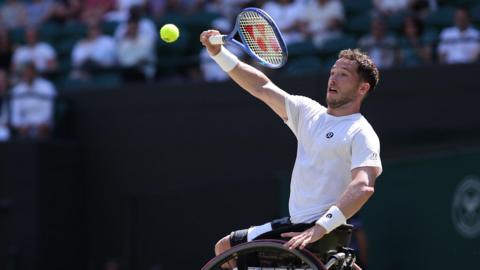 Alfie Hewett in action during this year's Wimbledon