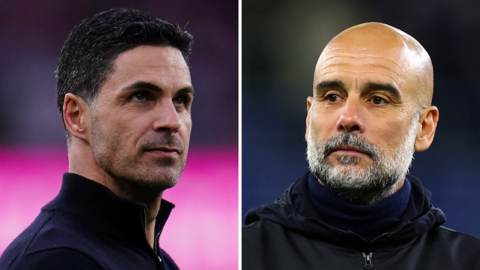 Mikel Arteta and Pep Guardiola