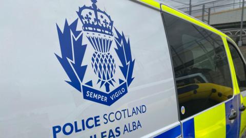 Close up of Police Scotland van