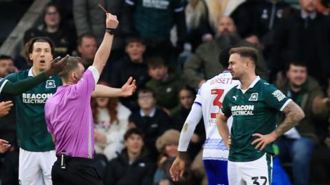 Joe Ralls is sent off