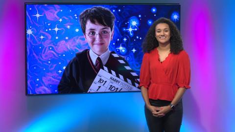 Nina on the Newsround set