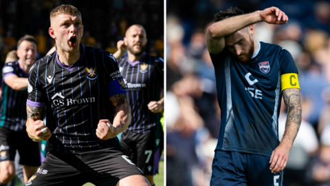 St Johnstone captain Liam Gordon and Ross County captain Jack Baldwin