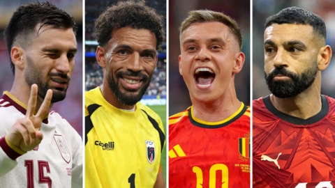 Alex Baena, Vozinho, Leandro Trossard and Mo Salah