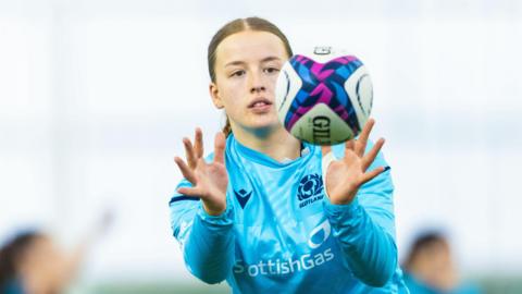 Emily Coubrough in Scotland training