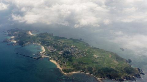 Alderney aerial view