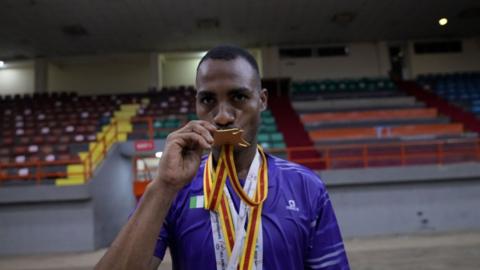 Anuoluwapo Opeyori won Nigeria's first gold medal at the 13th Africa games in Accra