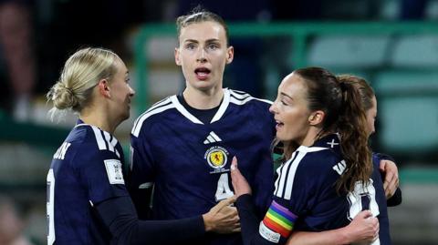 Scotland players celebrate
