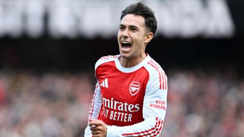 Martin Zubimendi celebrates