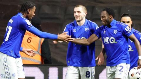 Jeremy Ngakia of Watford celebrates