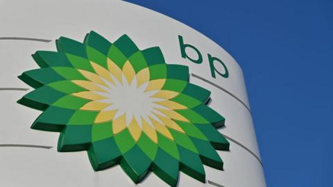 BP logo on a petrol station sign