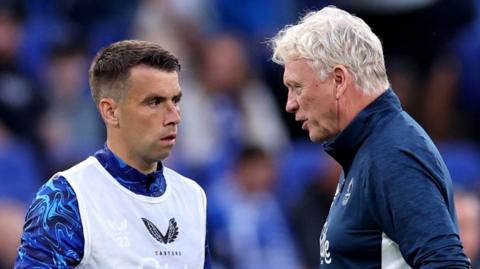 Seamus Coleman and David Moyes