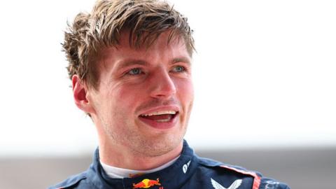 Max Verstappen smiles after taking Miami Grand Prix pole