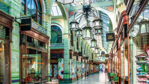 Inside Royal Arcade in Norwich