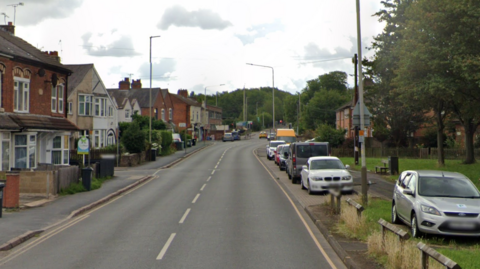 A general view of Gipsy Lane, Leicester. A man in his 20s was seriously injured in a crash.