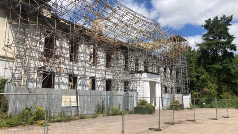 Poltimore House fire damage