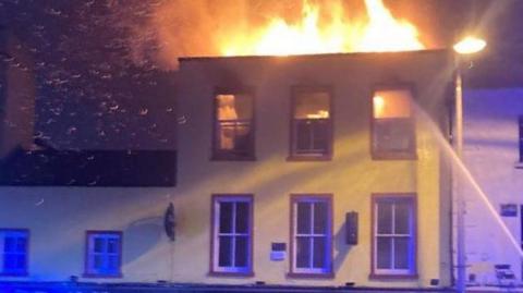 Fire at former pub