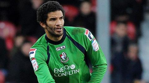 David James in action for Bournemouth