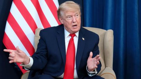 US president Donald Trump at the g7 summit