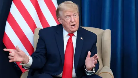 US president Donald Trump at the g7 summit