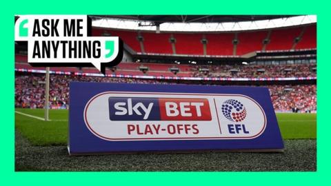 An image of a sign for the EFL play-offs