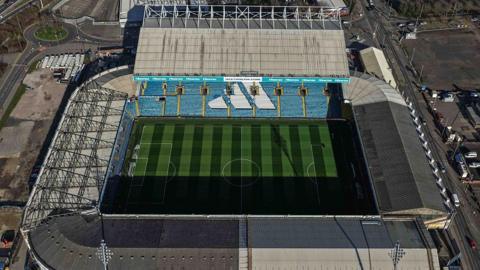An aerial view of Elland Road