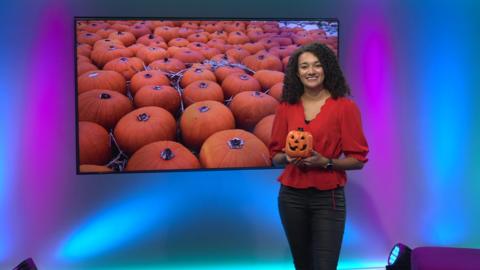 Nina on the Newsround set