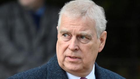 Prince Andrew in a head and shoulders picture taken in Sandringham