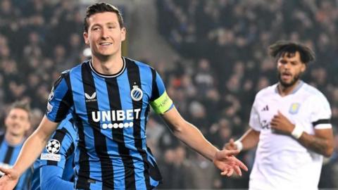 Club Brugge celebrate a goal