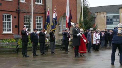 People in Wales mark two-minute silence