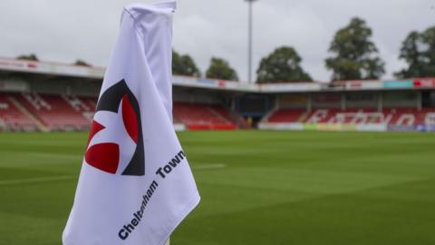 Cheltenham Town corner flag at the ground