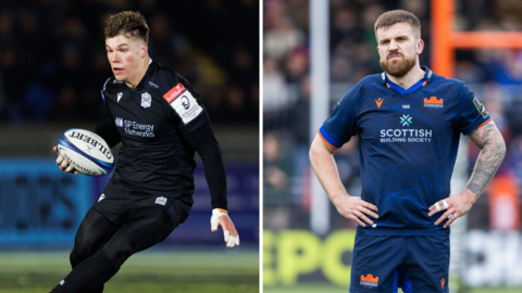 Glasgow centre Huw Jones and Edinburgh flanker Luke Crosbie