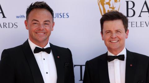 Ant and Dec in dinner jackets and bow ties at the 2024 Bafta TV Awards