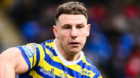 George Williams in action for Warrington Wolves last month against Leigh Leopards.
